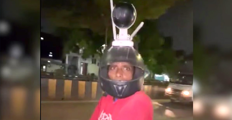 হত্যার হুমকি পেয়ে ভয়ে হেলমেটে সিসি ক্যামেরা লাগিয়ে ঘুরছেন যুবক